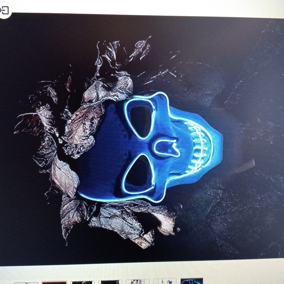 Halloween The Purge Mask Light Up Scary Kiss ME Mask EL Wire LED Mask - Picture 2 of 7